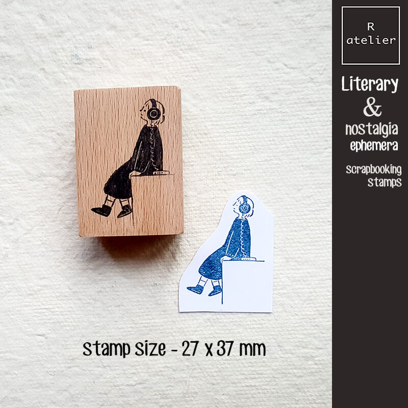 Literary & Nostalgia Ephemera Scrapbooking Wooden Stamp