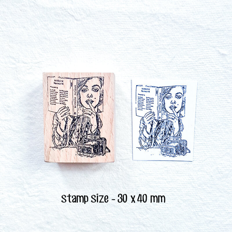 Favorite Pastimes Self-Care Me Time Scrapbooking Wooden Stamp
