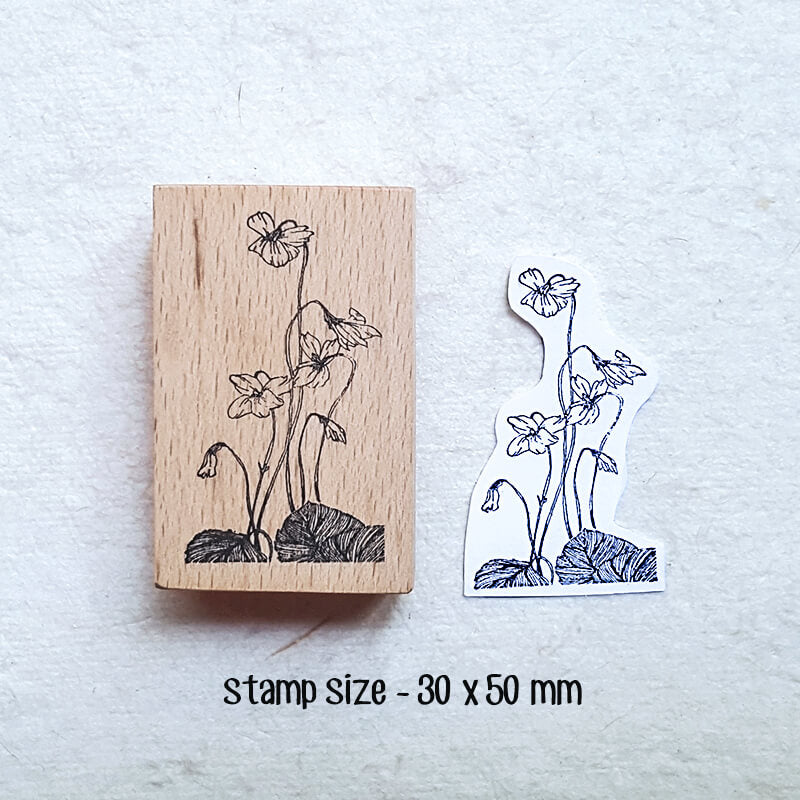 Flower Bouquet Floral Arrangement Scrapbooking Wooden Stamp
