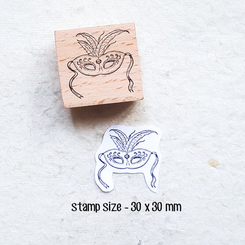 Victorian Art Literature Masquerade Masks  Scrapbooking Wooden Stamp