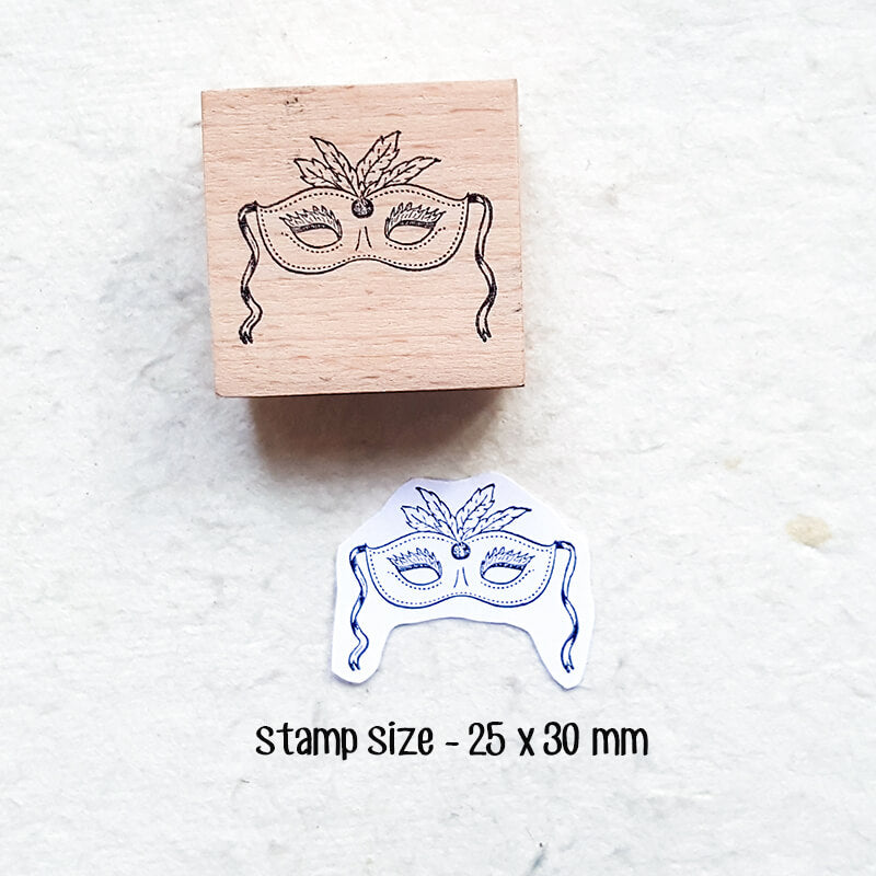 Victorian Art Literature Masquerade Masks Scrapbooking Wooden Stamp