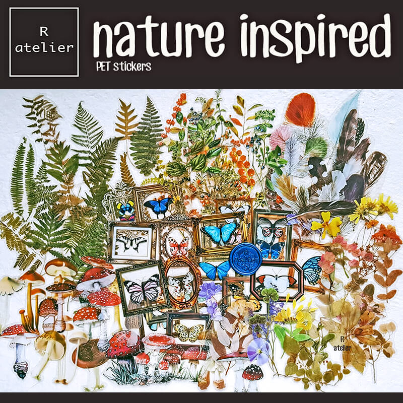 Nature Inspired Series | 80 pcs Scrapbooking PET Stickers