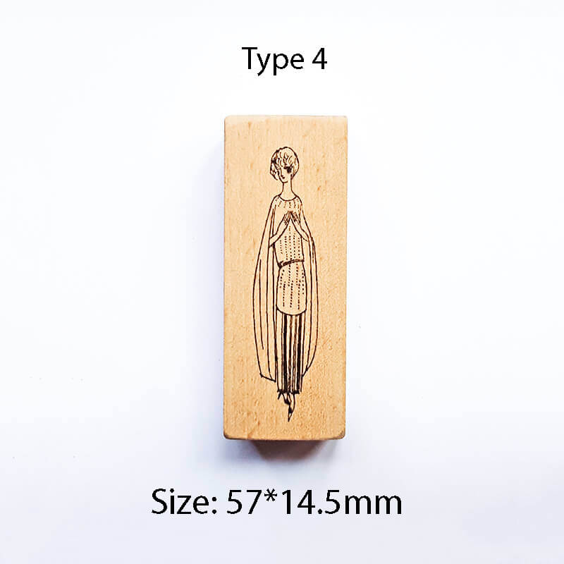 Women in Vogue Roaring 20s Art Deco Scrapbooking Wooden Stamps