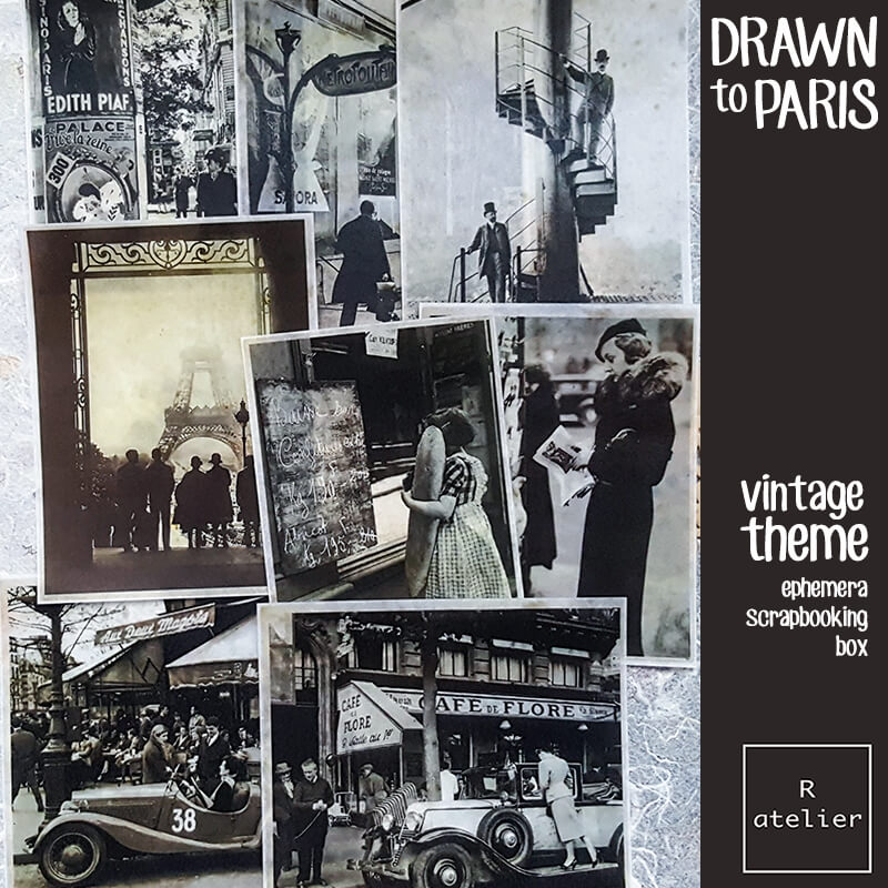 Drawn to Paris Junk Journal Scrapbooking Craft Box