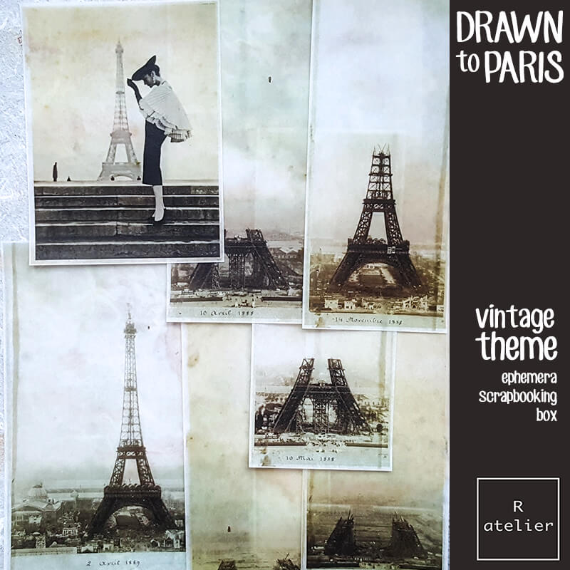 Drawn to Paris Junk Journal Scrapbooking Craft Box
