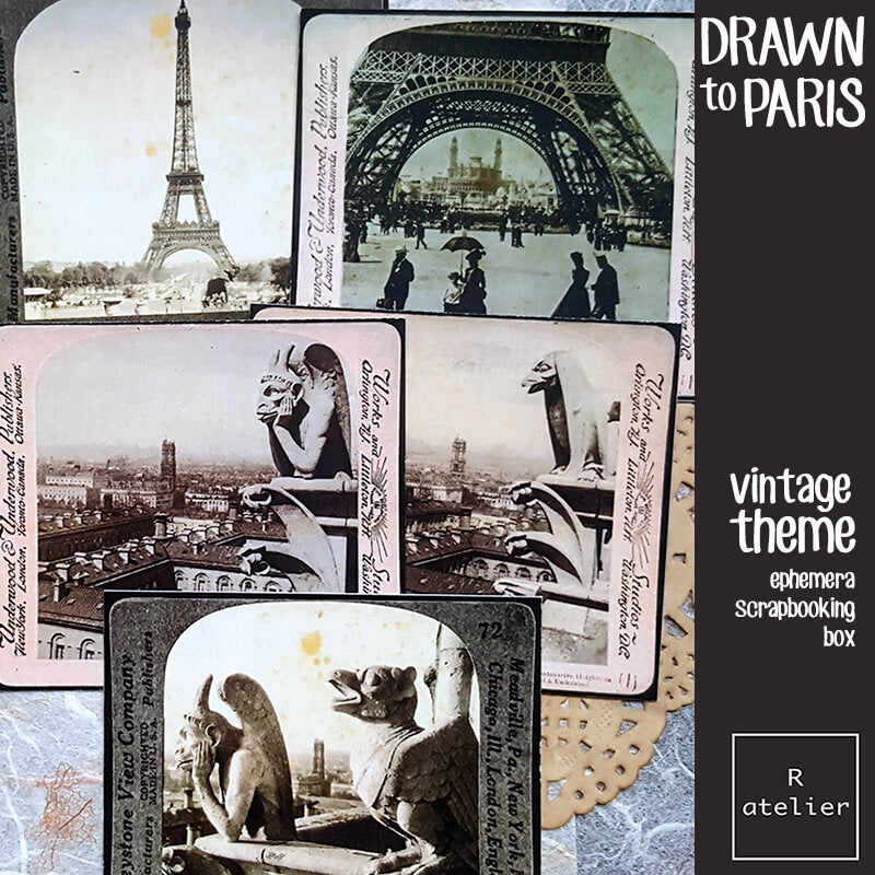 Drawn to Paris Junk Journal Scrapbooking Craft Box