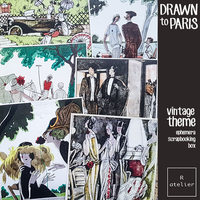 Drawn to Paris Junk Journal Scrapbooking Craft Box