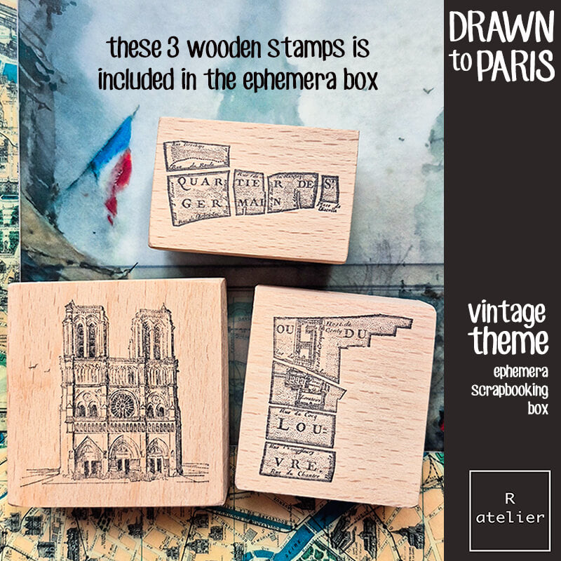 Drawn to Paris Junk Journal Scrapbooking Craft Box