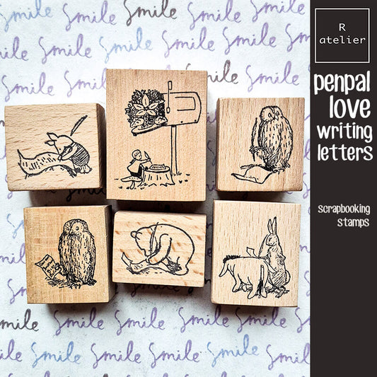 Penpal Love Writing Letters Scrapbooking Wooden Stamp