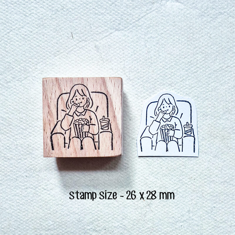 Me Time Self-Care Daily Life Scrapbooking Wooden Stamp