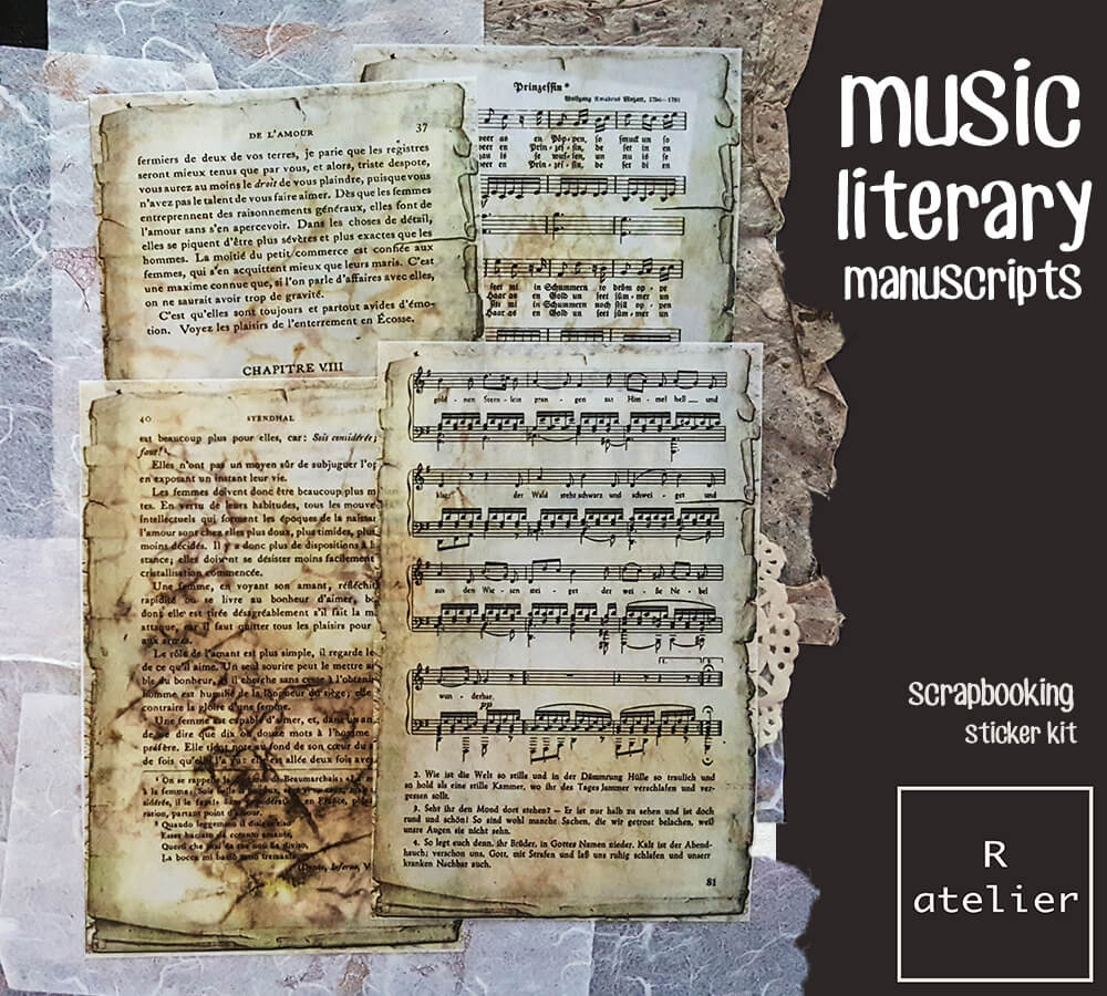 Music Literary Scrapbooking Washi Stickers