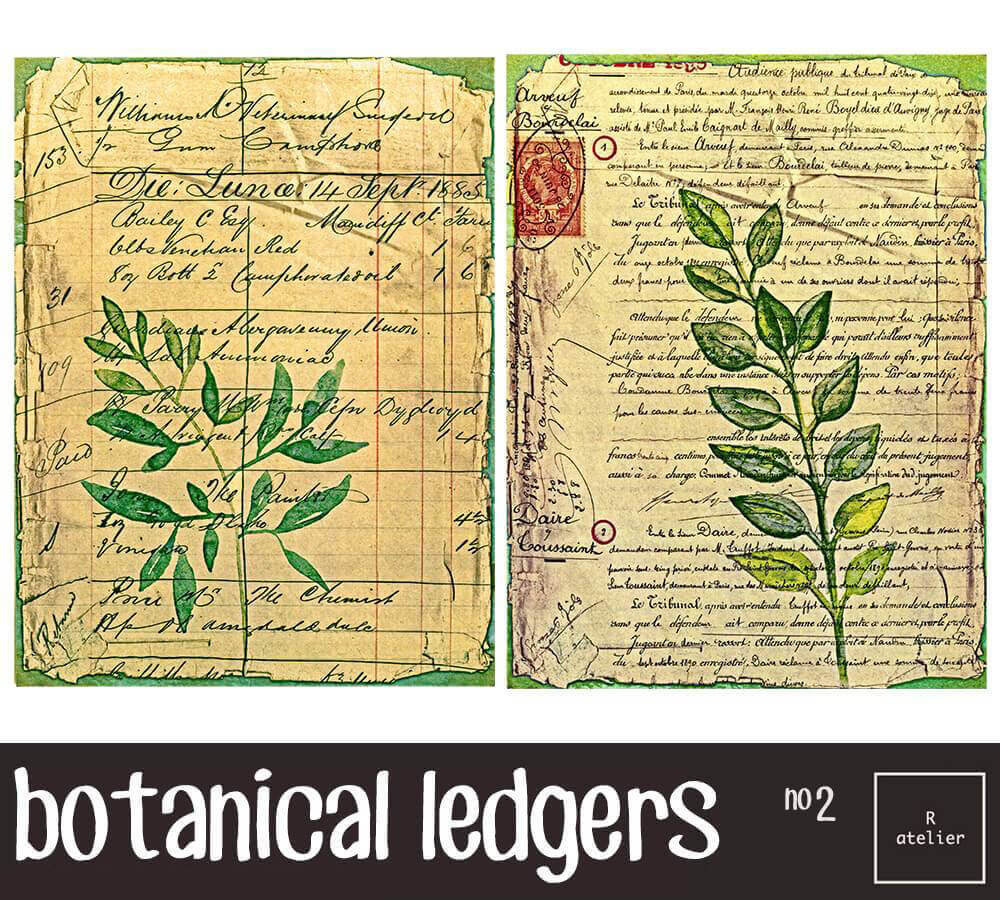 Botanical Ledgers | Scrapbooking Washi Stickers