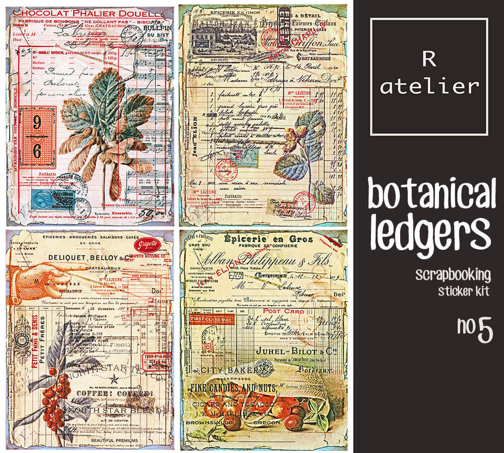 Botanical Ledgers | Scrapbooking Washi Stickers