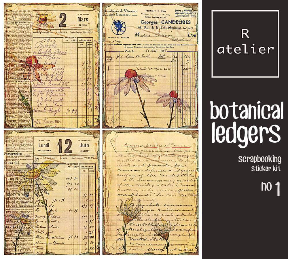 Botanical Ledgers | Scrapbooking Washi Stickers