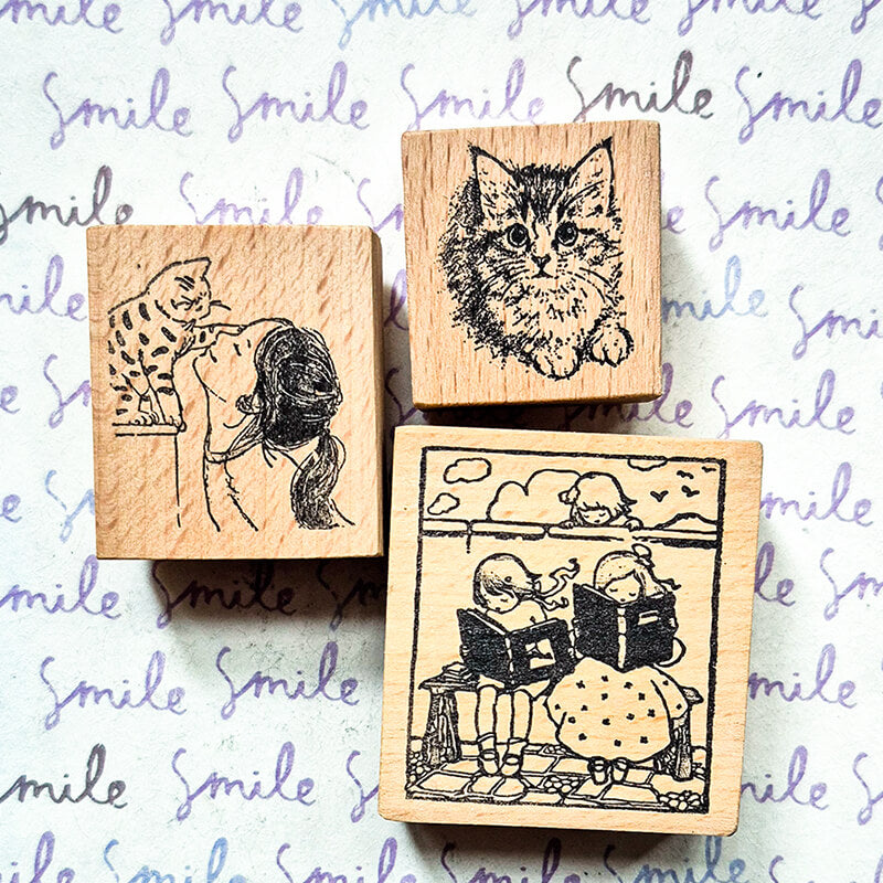Happy Memorable Moments Scrapbooking Wooden Stamp