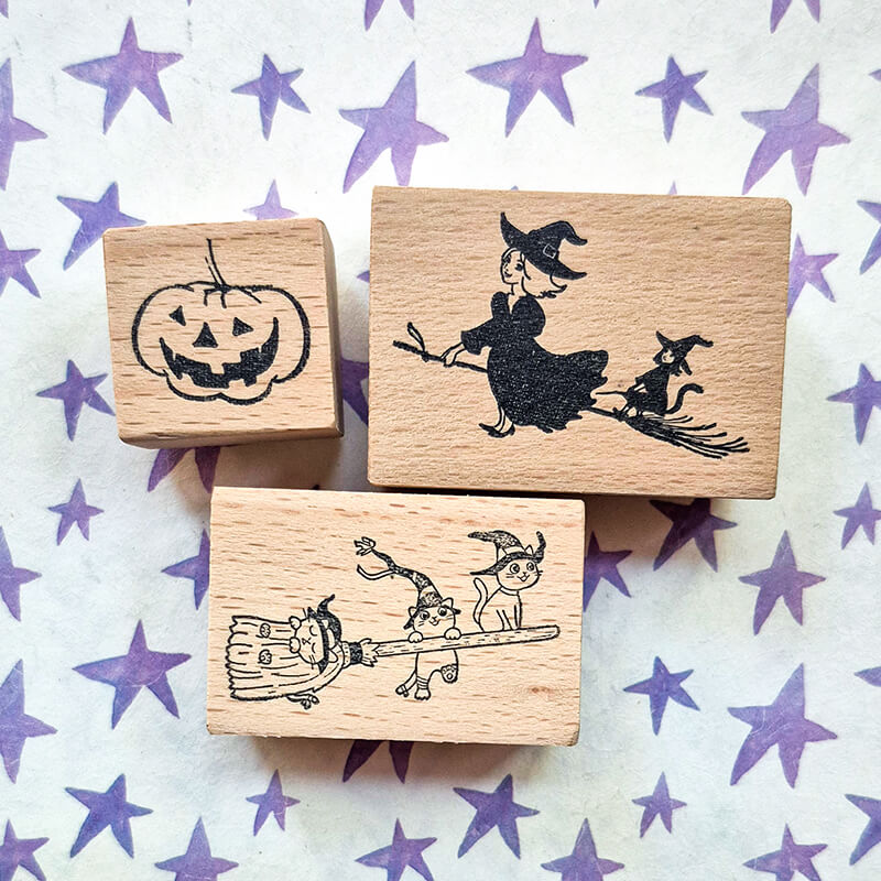 Halloween Trick-or-Treat Hocus Pocus Scrapbooking Wooden Stamps