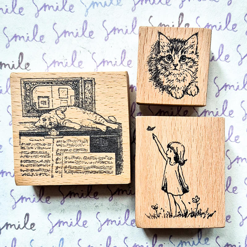 Happy Memorable Moments Scrapbooking Wooden Stamp