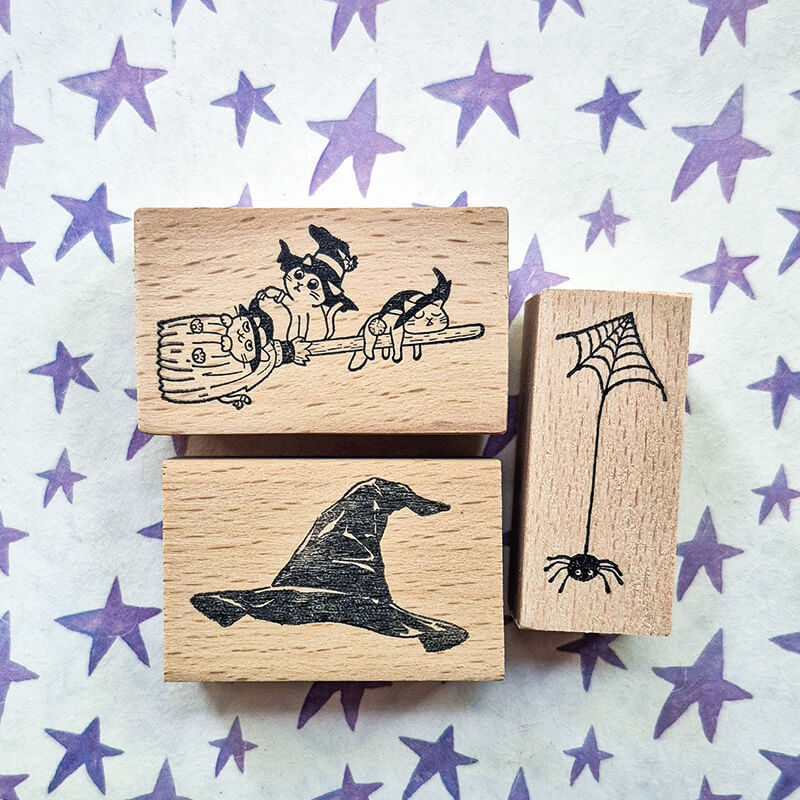 Halloween Trick-or-Treat Hocus Pocus Scrapbooking Wooden Stamps