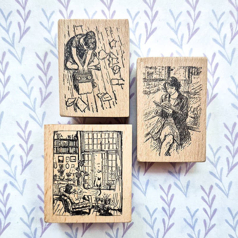 Favorite Pastimes Self-Care Me Time Scrapbooking Wooden Stamp