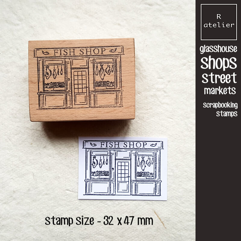 Glasshouse Shops Street Markets Scrapbooking Wooden Stamps