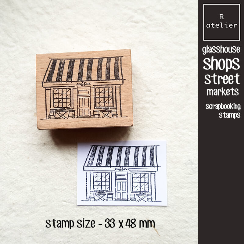 Glasshouse Shops Street Markets Scrapbooking Wooden Stamps