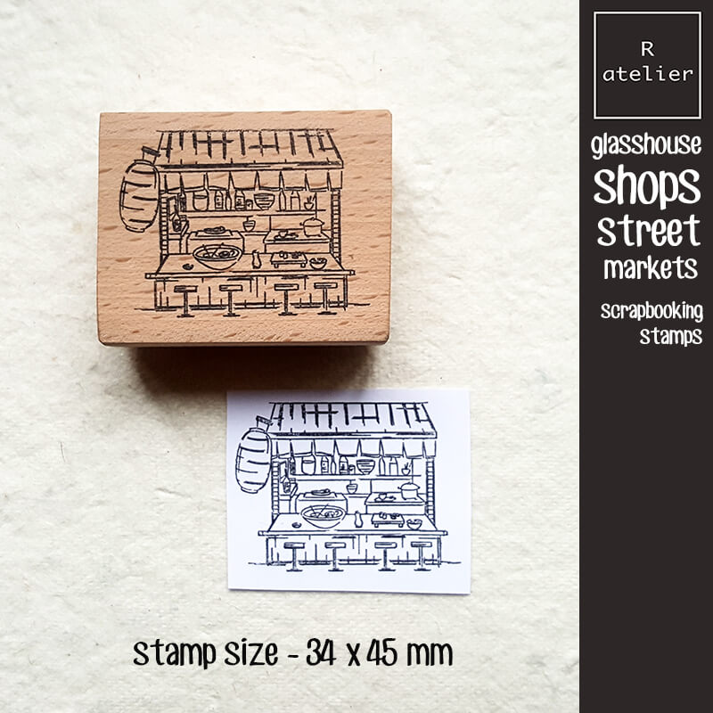 Glasshouse Shops Street Markets Scrapbooking Wooden Stamps