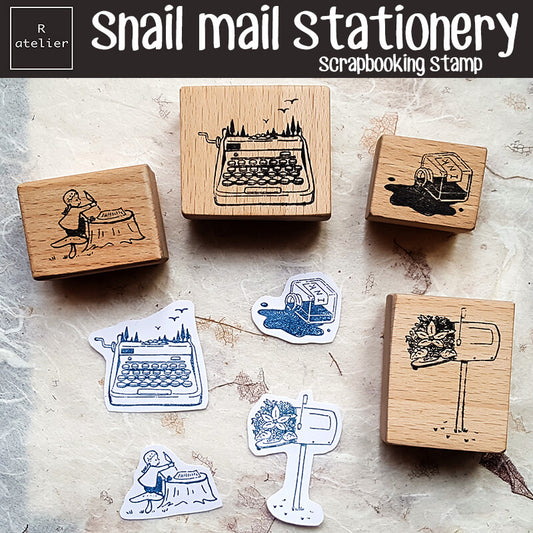Snail Mail Stationery Scrapbooking Wooden Stamp