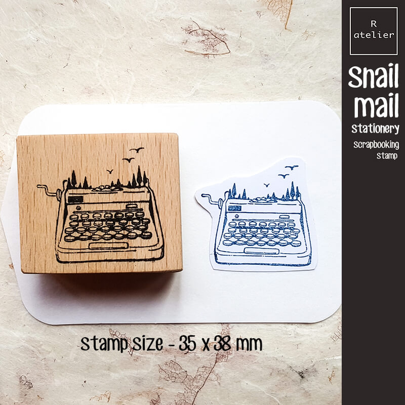 Snail Mail Stationery Scrapbooking Wooden Stamp