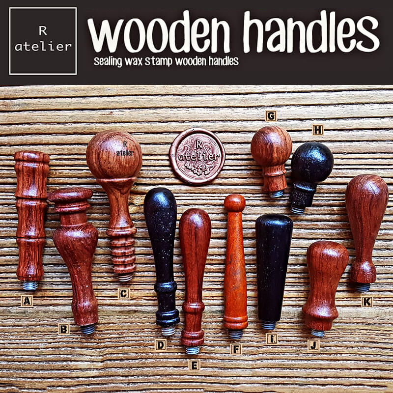 Sealing Wax Stamp Wooden Handles