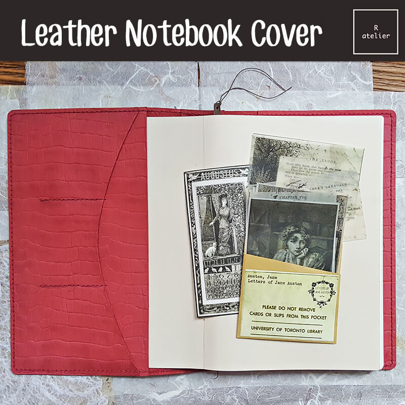 R.atelier Hobonichi A5 Leather Notebook Folio | Strawberry