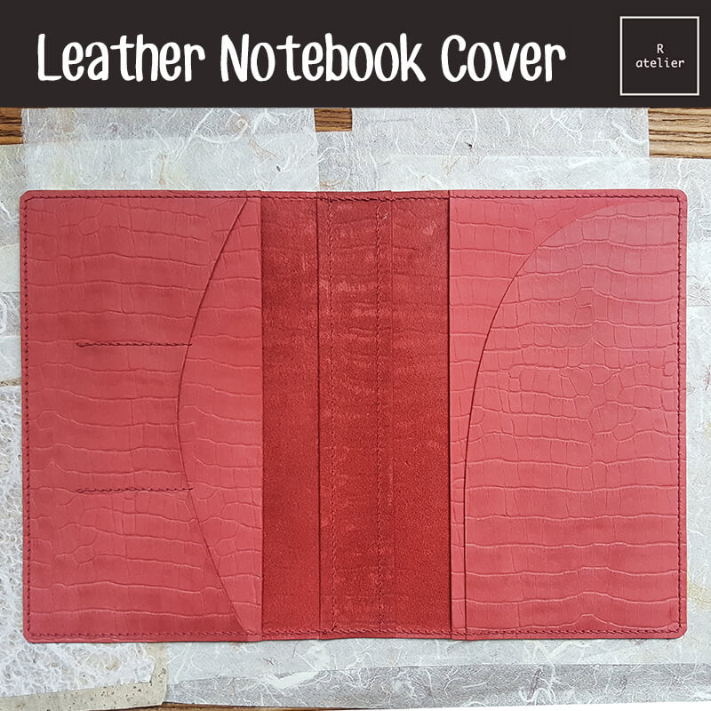 R.atelier Hobonichi A5 Leather Notebook Folio | Strawberry
