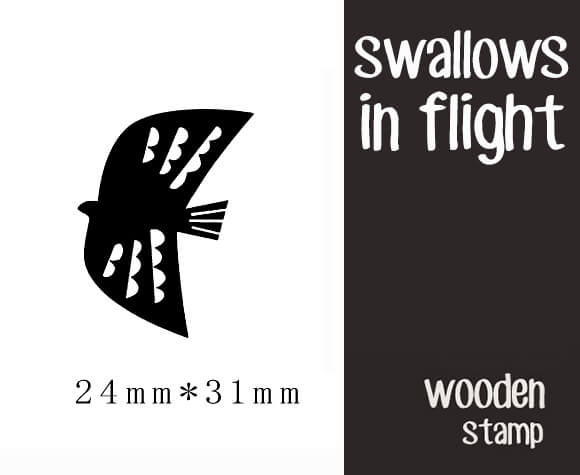 Swallows in Flight Scrapbooking Wooden Stamps