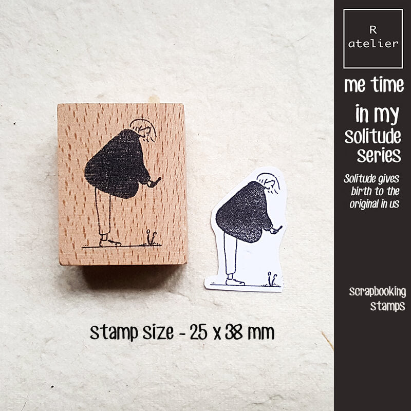 Me Time Self-Care Scrapbooking Wooden Stamp