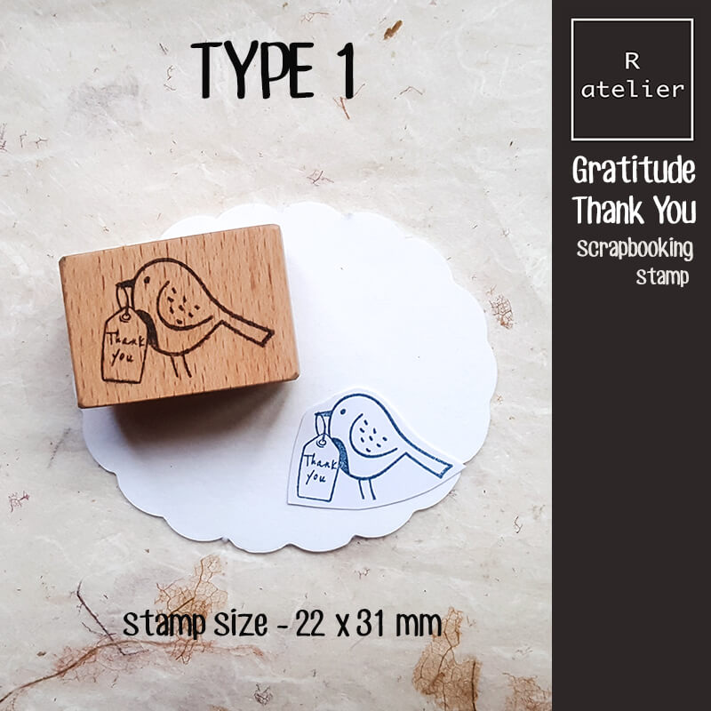 Be Thankful Be Mindful Gratitude Scrapbooking Wooden Stamp