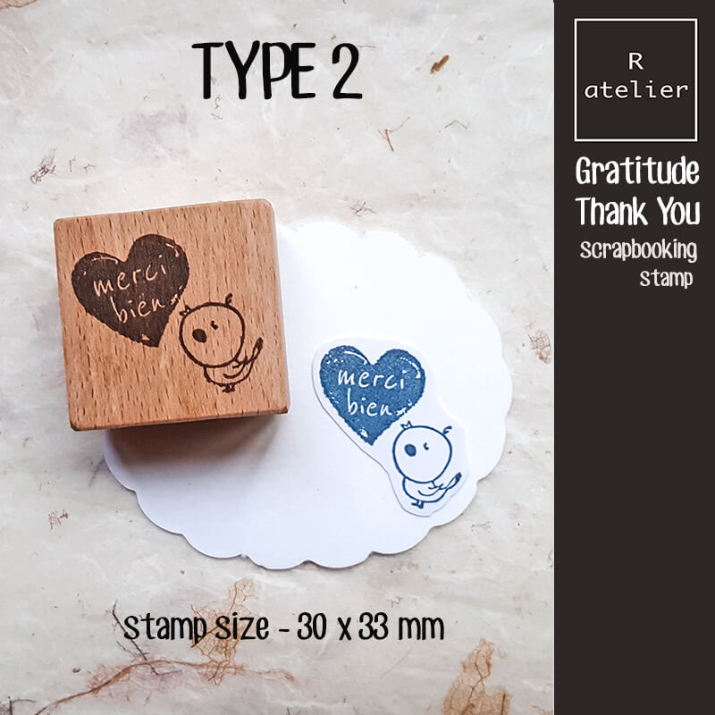 Be Thankful Be Mindful Gratitude Scrapbooking Wooden Stamp