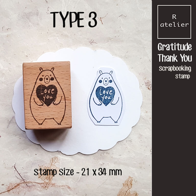 Be Thankful Be Mindful Gratitude Scrapbooking Wooden Stamp