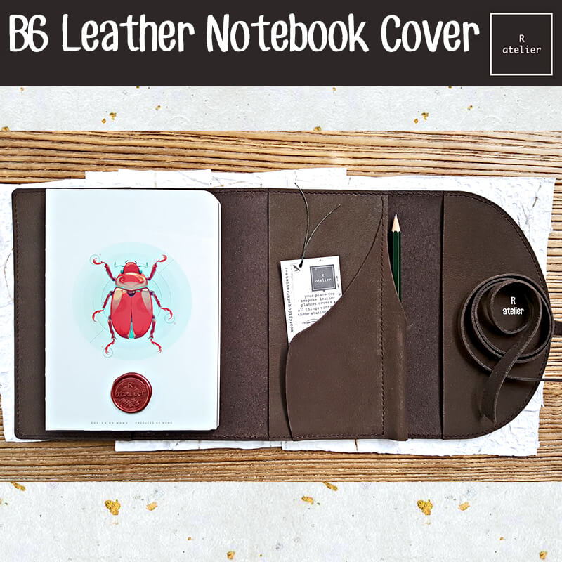 R.atelier B6 Stalogy Trifold Leather Cover