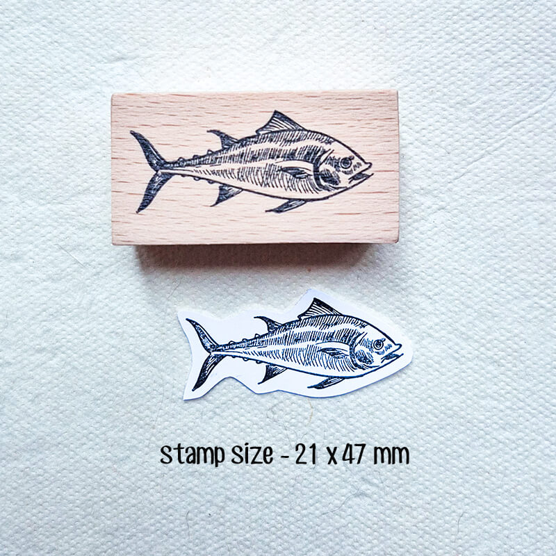 Ocean Saltwater Fish Scrapbooking Wooden Stamp