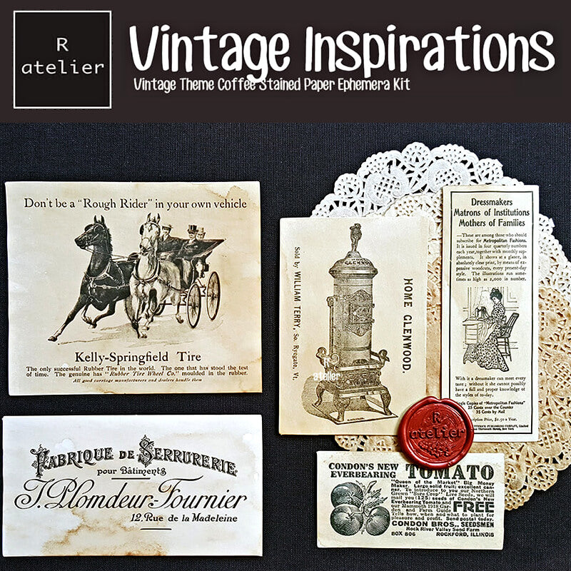 Vintage Inspirations Scrapbooking Paper Ephemera Kit