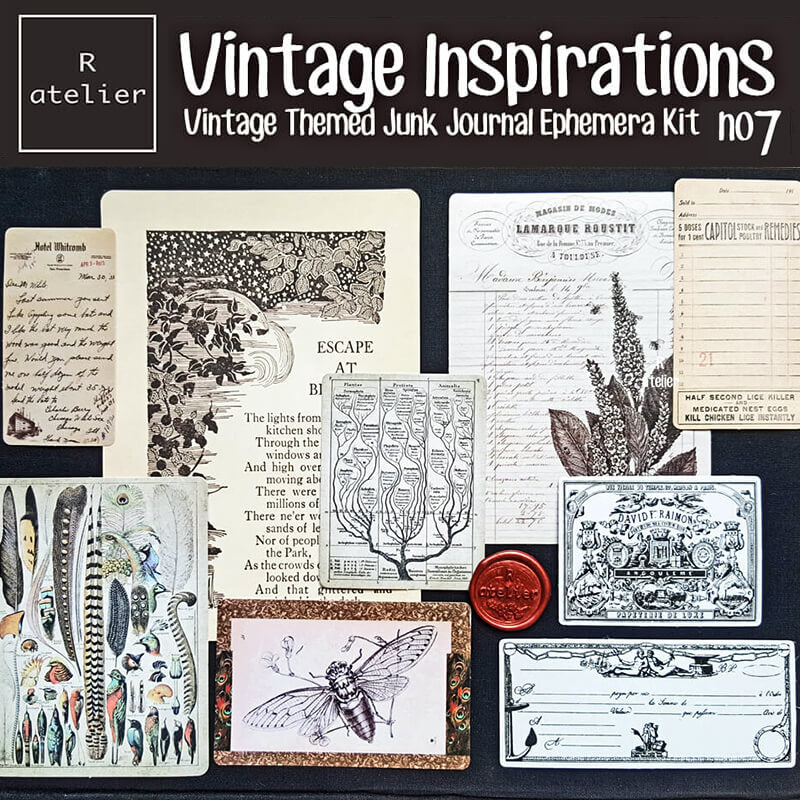 Vintage Inspirations Scrapbooking Paper Ephemera Kit