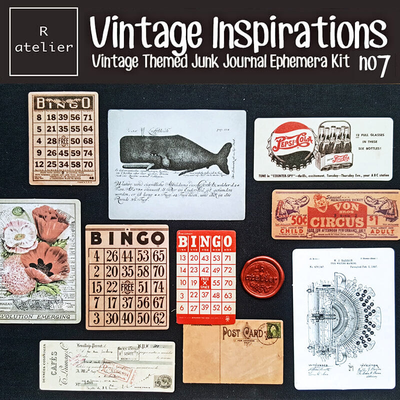 Vintage Inspirations Scrapbooking Paper Ephemera Kit