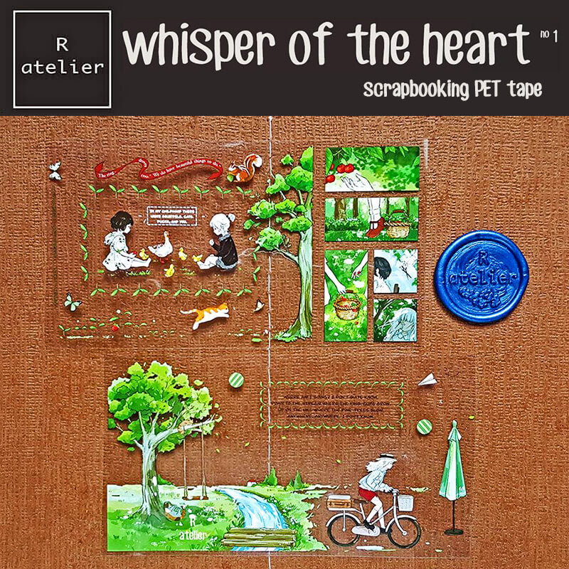whisper of the heart PET Washi Scrapbooking Tape
