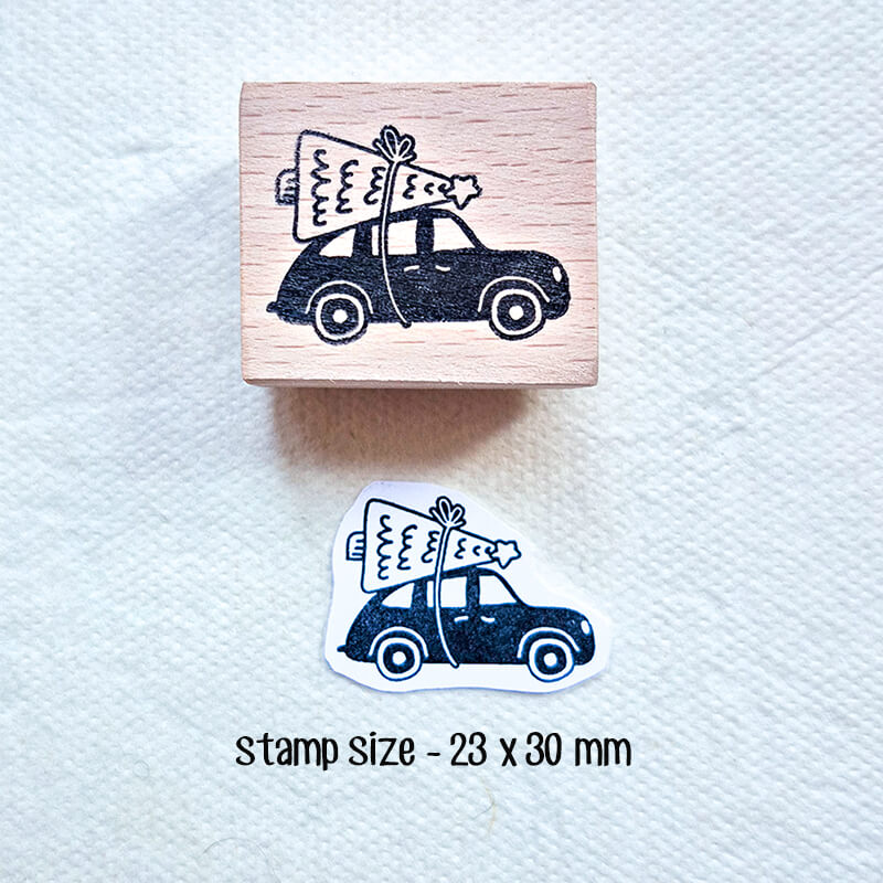 Whimsical Car Truck Transport Scrapbooking Wooden Stamps