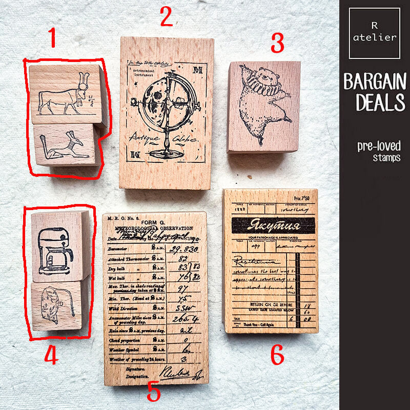 Bargain Pre-loved Scrapbooking Wooden Stamps