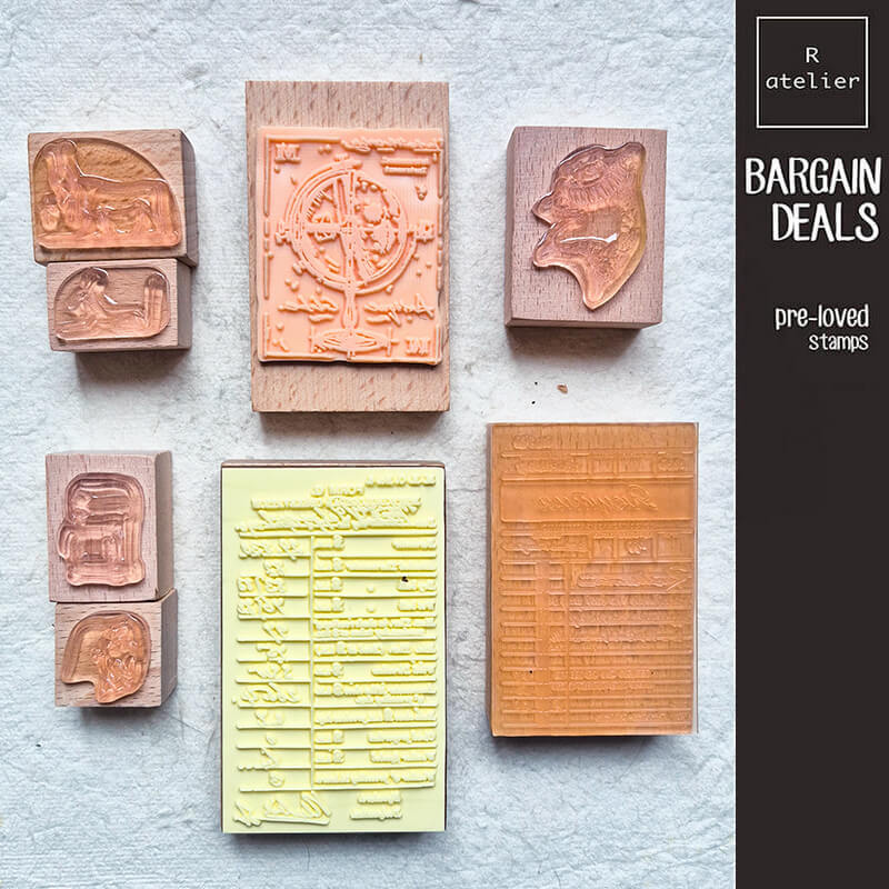 Bargain Pre-loved Scrapbooking Wooden Stamps
