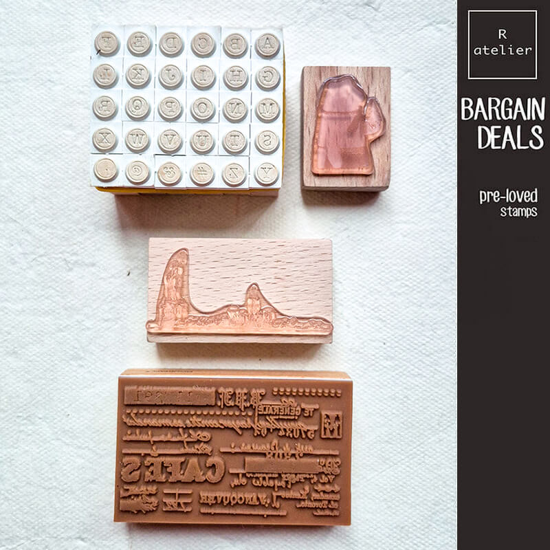 Bargain Pre-loved Scrapbooking Wooden Stamps