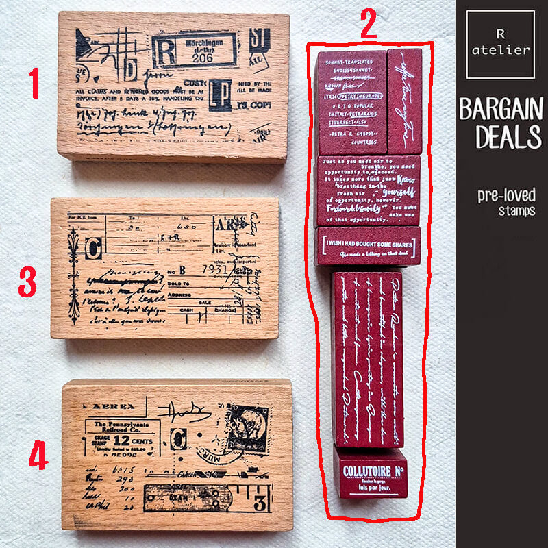 Bargain Pre-loved Scrapbooking Wooden Stamps