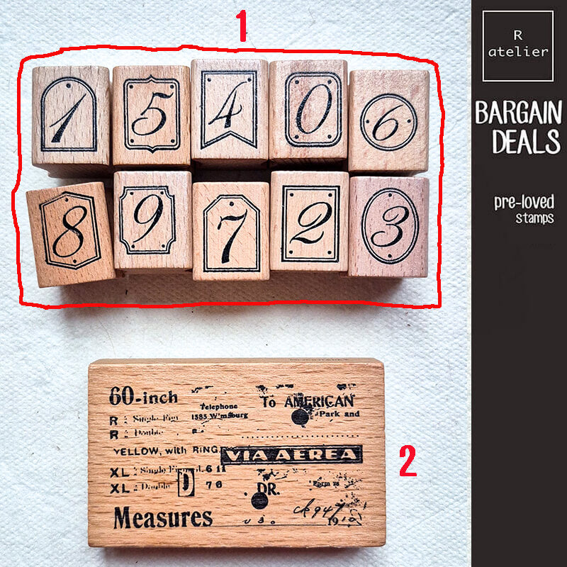 Bargain Pre-loved Scrapbooking Wooden Stamps