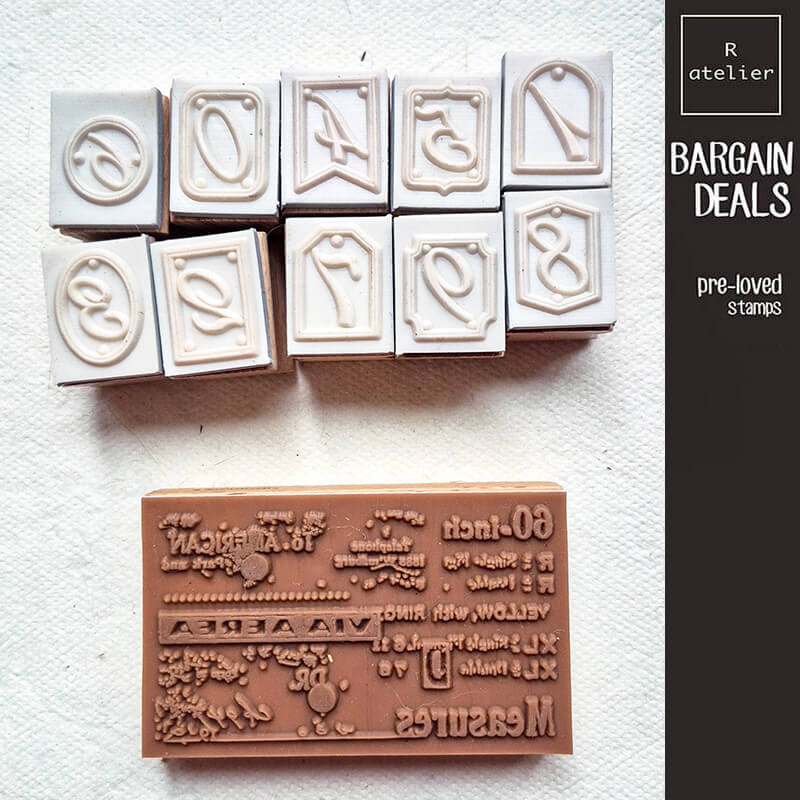 Bargain Pre-loved Scrapbooking Wooden Stamps