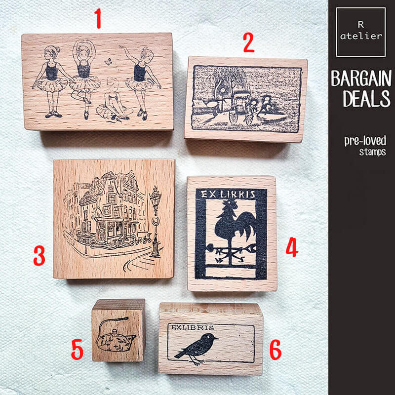 Bargain Pre-loved Scrapbooking Wooden Stamps